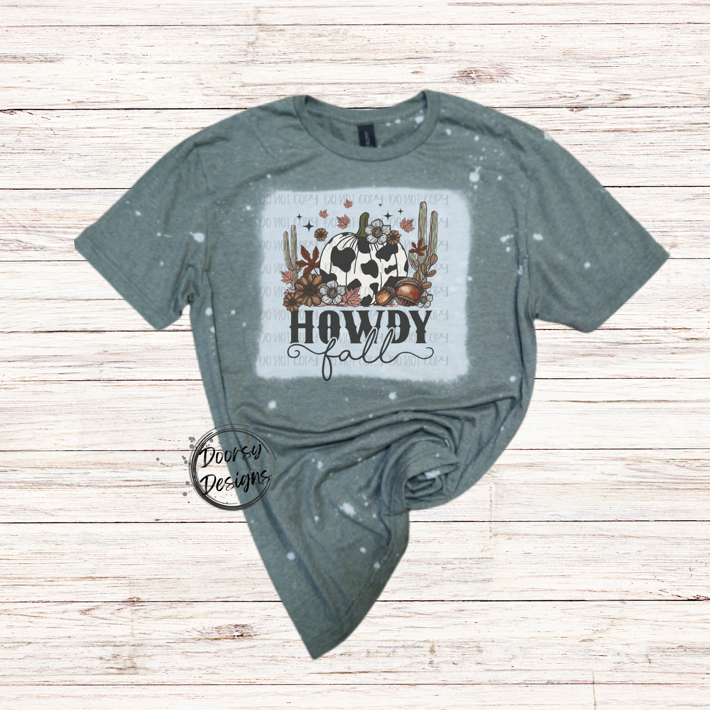 Western Howdy Fall Bleached Shirt