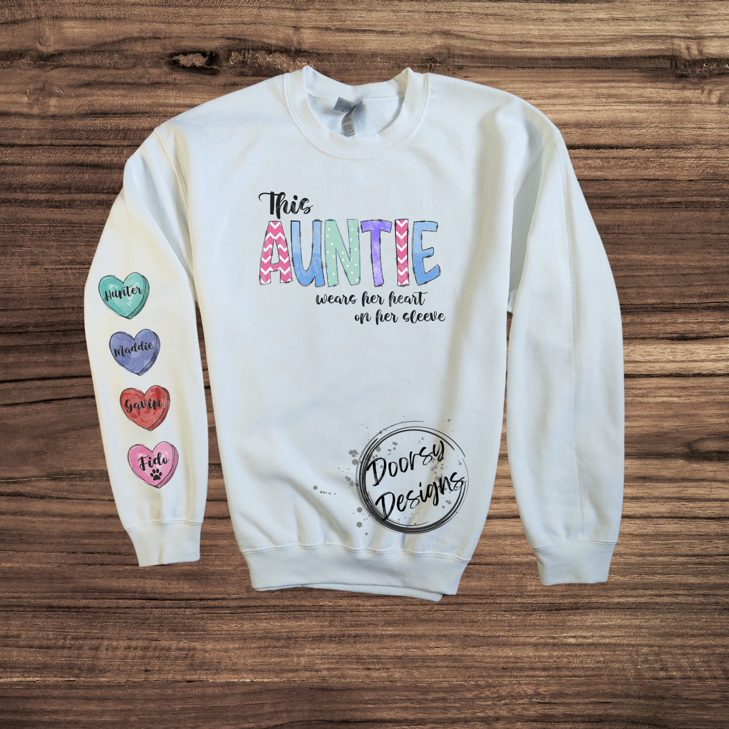 Heart on My Sleeve Custom Crewneck Sweatshirt