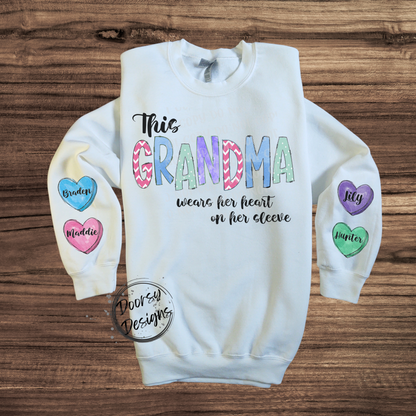 Heart on My Sleeve Custom Crewneck Sweatshirt