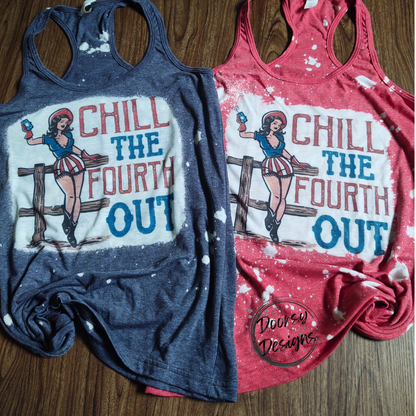 X-LARGE RTS Chill the Fourth Out Bleached Tank Top