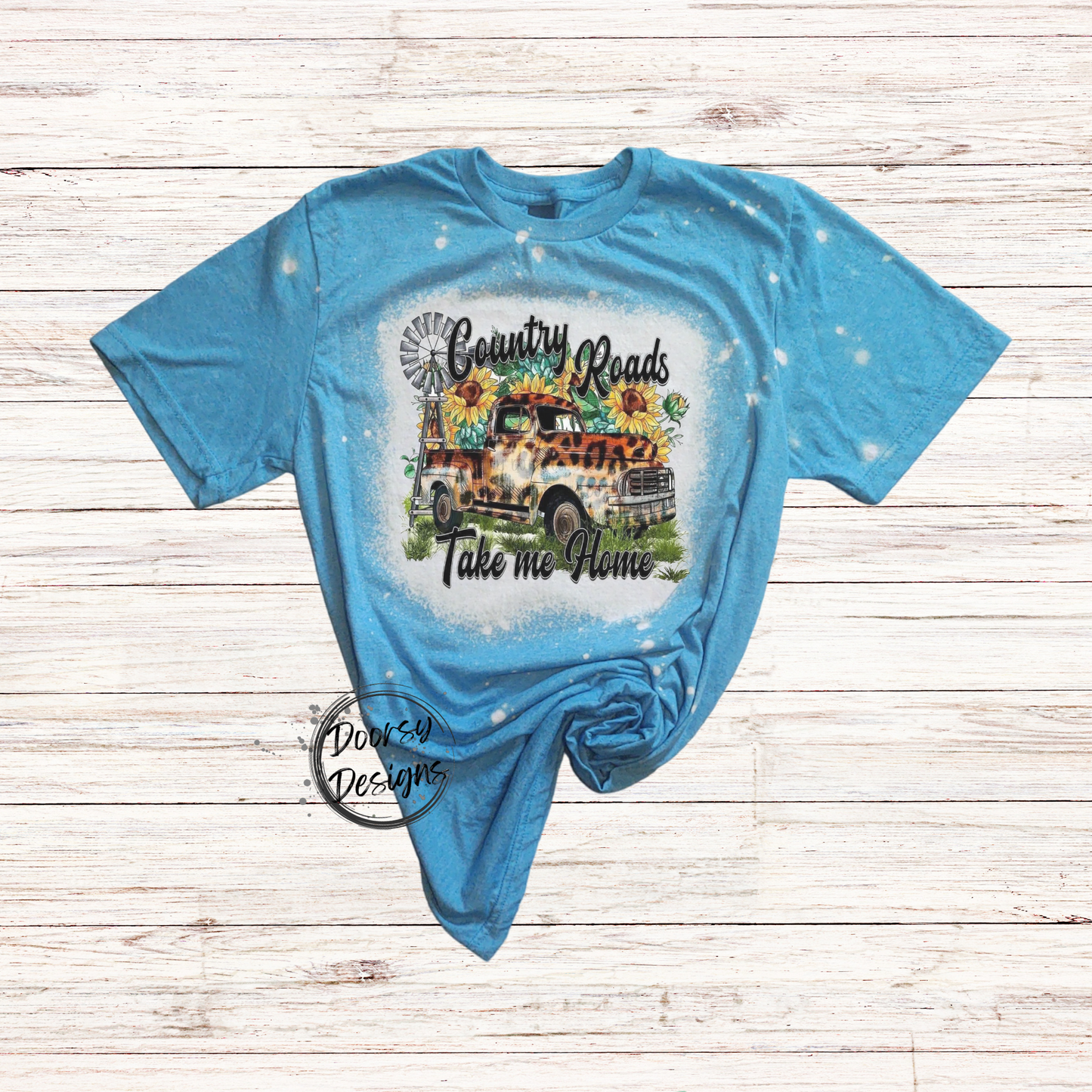 Country Roads Take Me Home Bleached T-Shirt