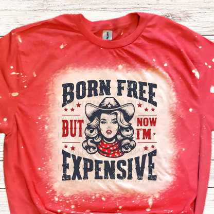 Free But Now I'm Expensive Bleached T-Shirt