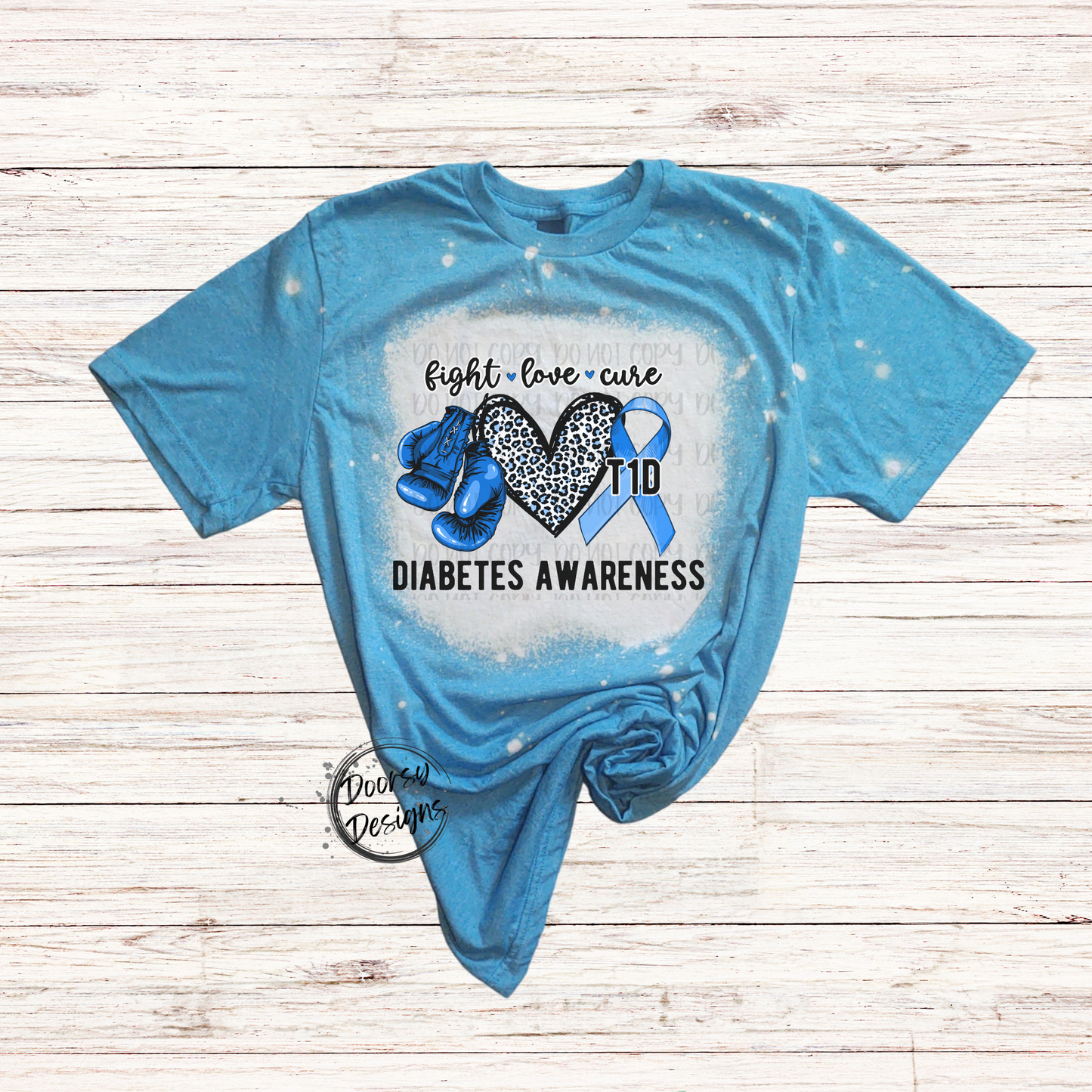 Fight Love Cure Diabetes Awareness Shirt