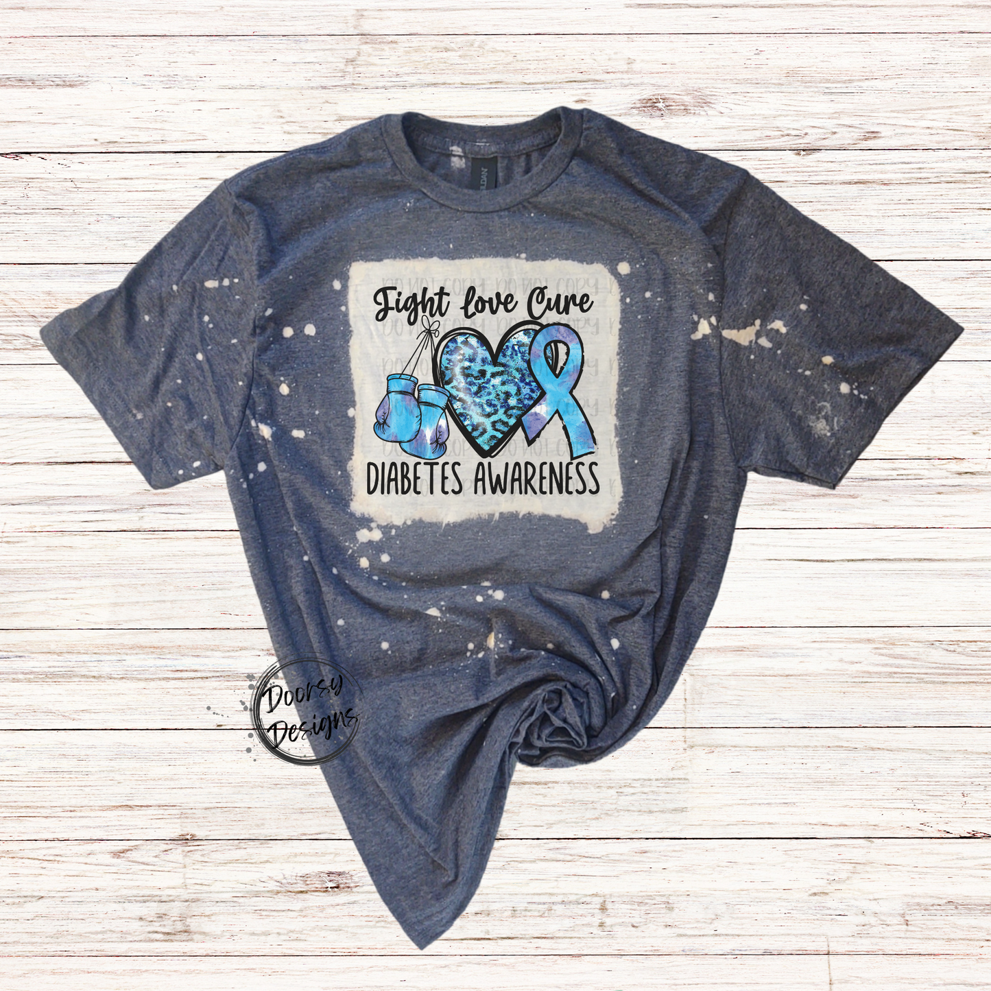 Fight Love Cure Diabetes Awareness Shirt