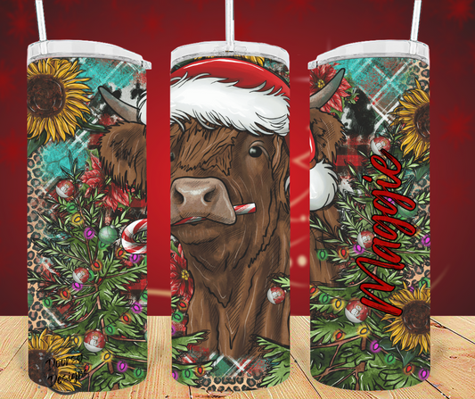 Christmas Cow 20oz Sublimation Tumbler Cup