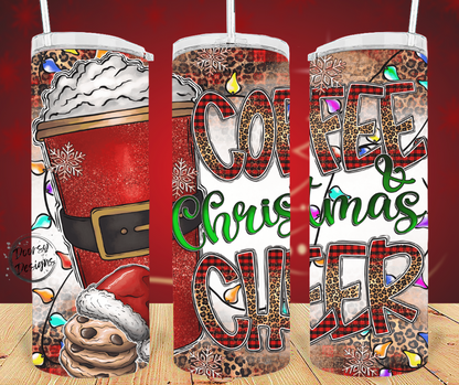 COFFEE & Christmas Cheer 20oz Sublimation Tumbler Cup