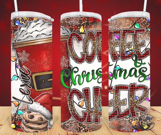 COFFEE & Christmas Cheer 20oz Sublimation Tumbler Cup