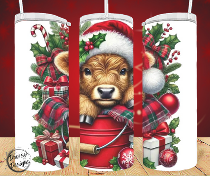 Baby Cow Christmas 20oz Sublimation Tumbler Cup