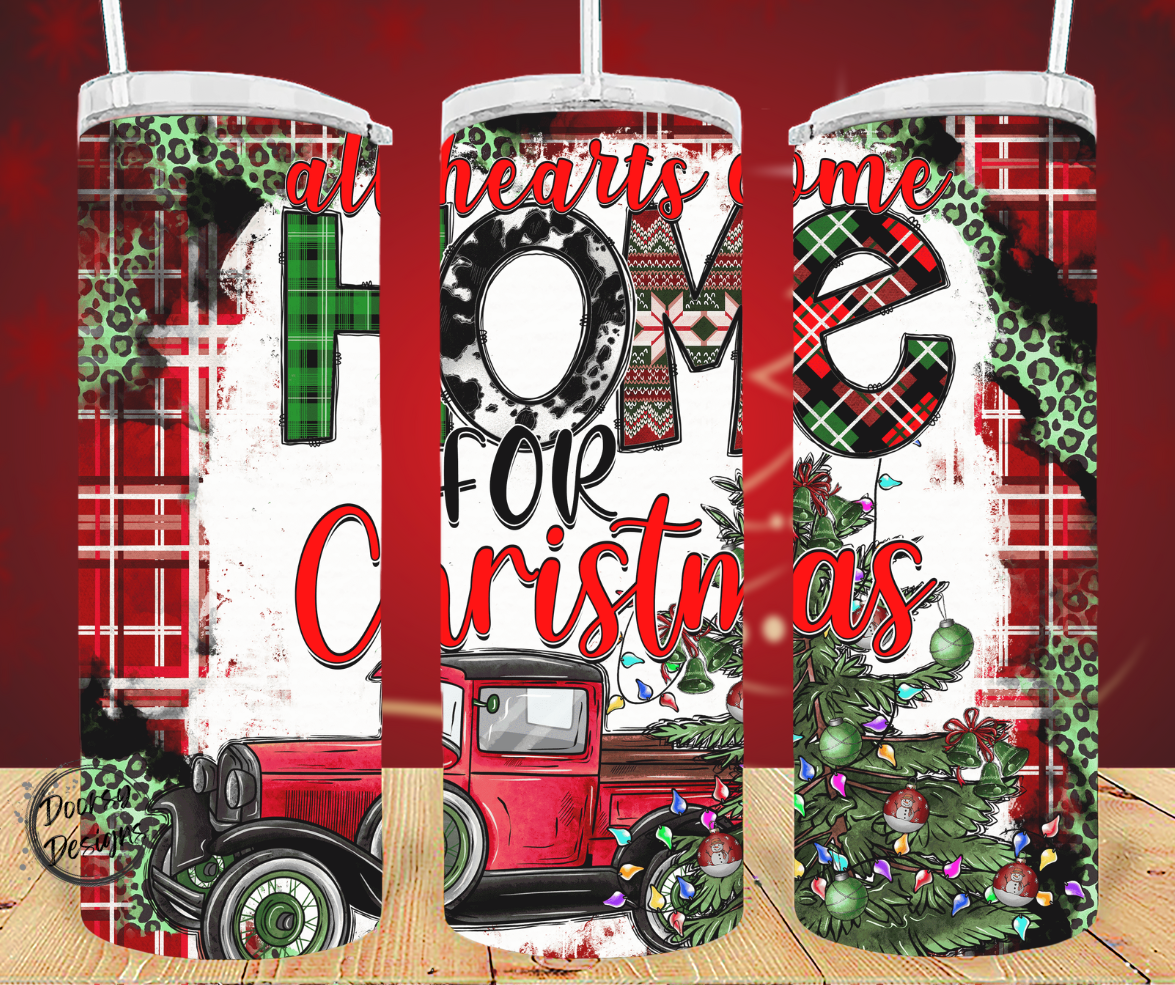 Home for Christmas 20oz Sublimation Tumbler Cup