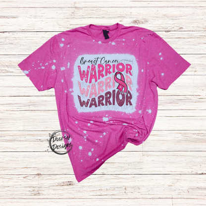 Breast Cancer Warrior Shirt with Pink Ribbon