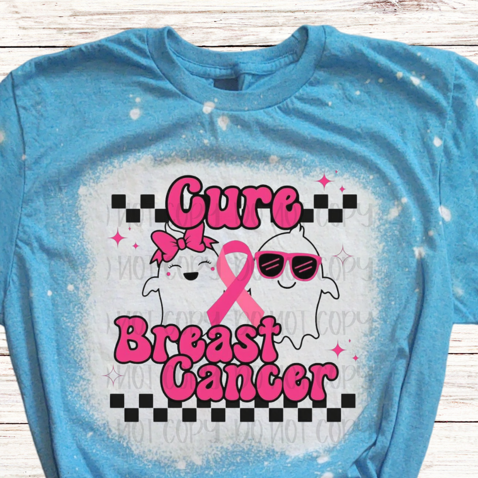 Cure Breast Cancer Ghosts Bleached Shirt