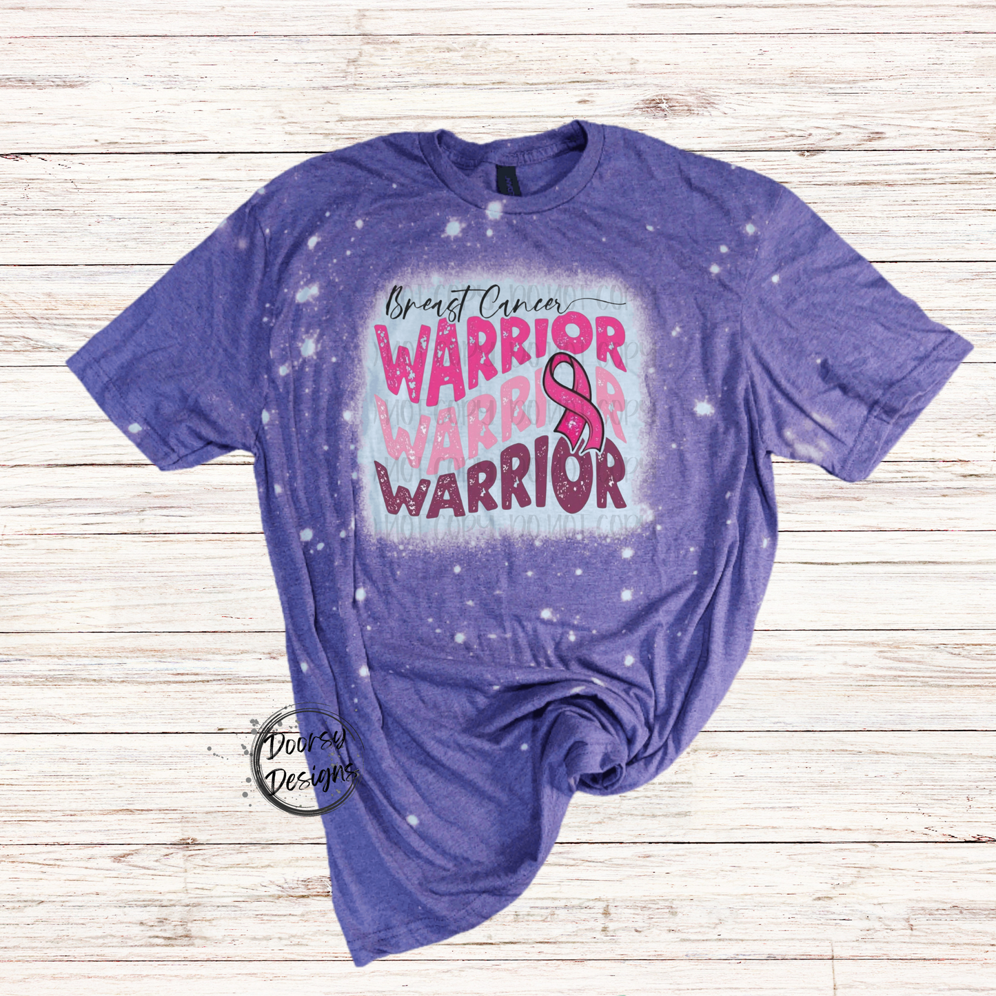 Breast Cancer Warrior Shirt with Pink Ribbon