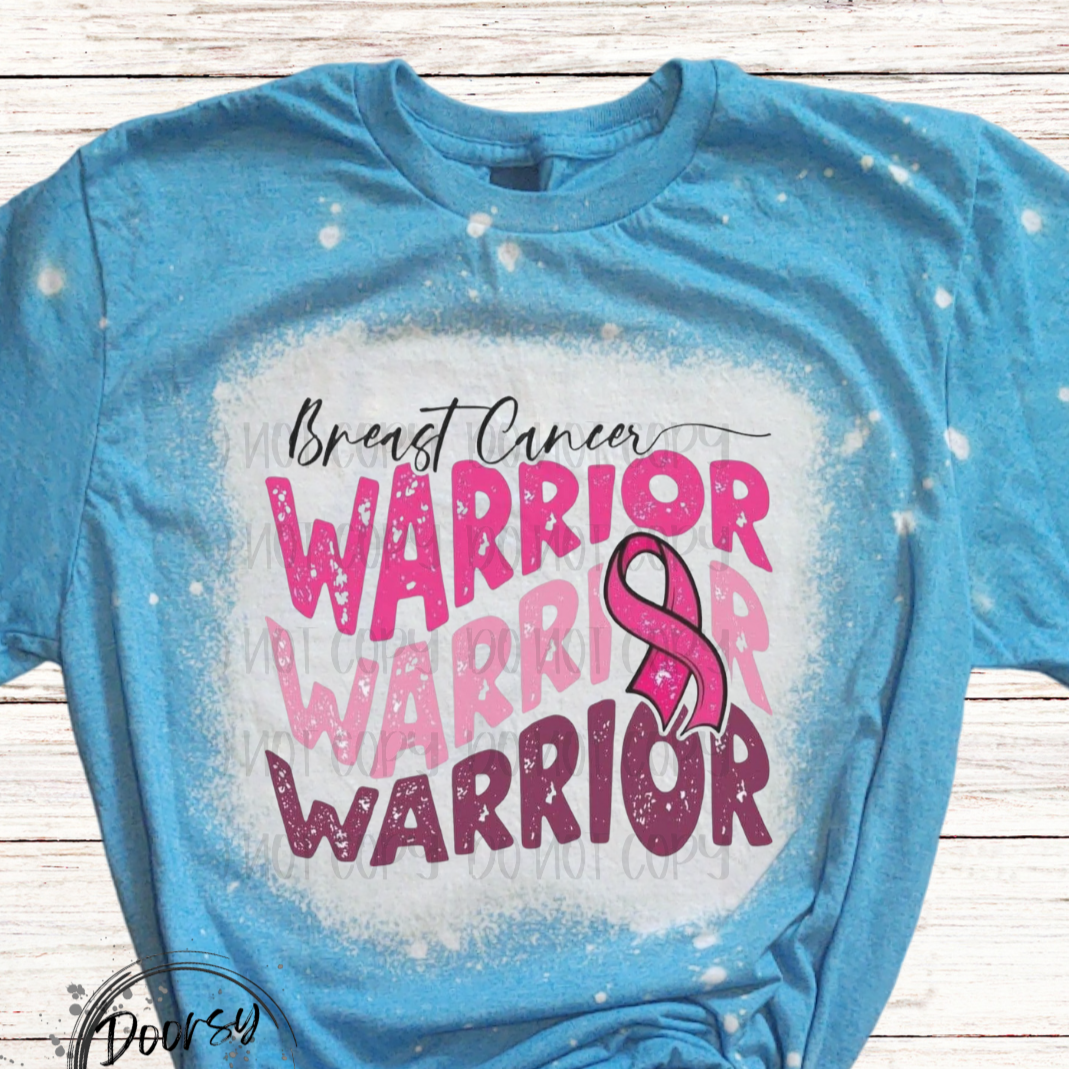 Breast Cancer Warrior Shirt with Pink Ribbon