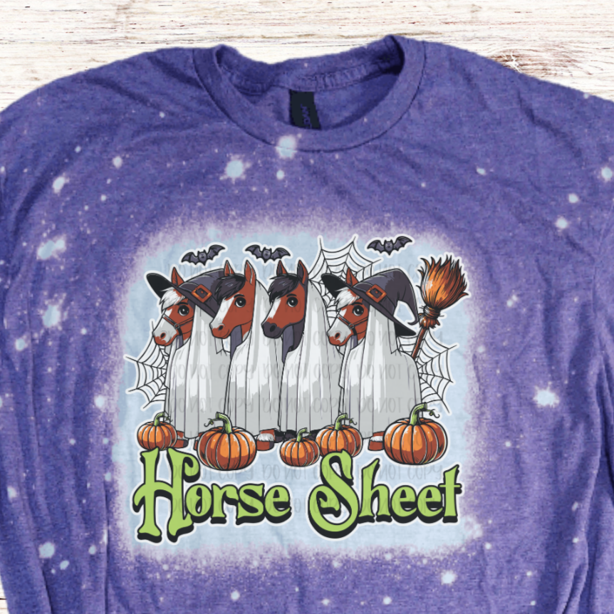 Horse Sheet Bleached Halloween Shirt