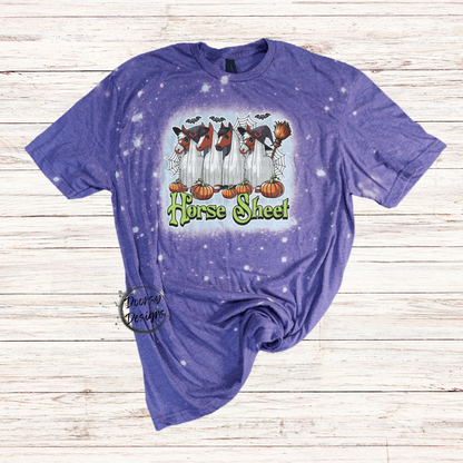 Horse Sheet Bleached Halloween Shirt