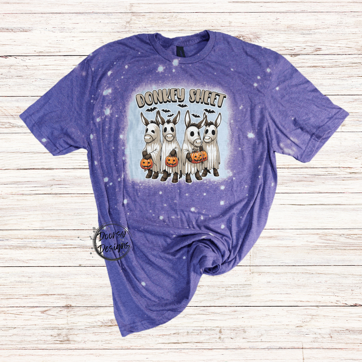 Donkey Sheet Bleached Halloween Shirt