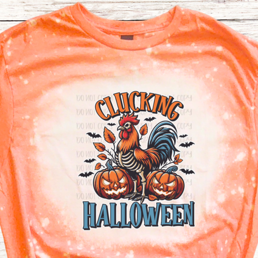 Clucking Halloween Bleached Shirt