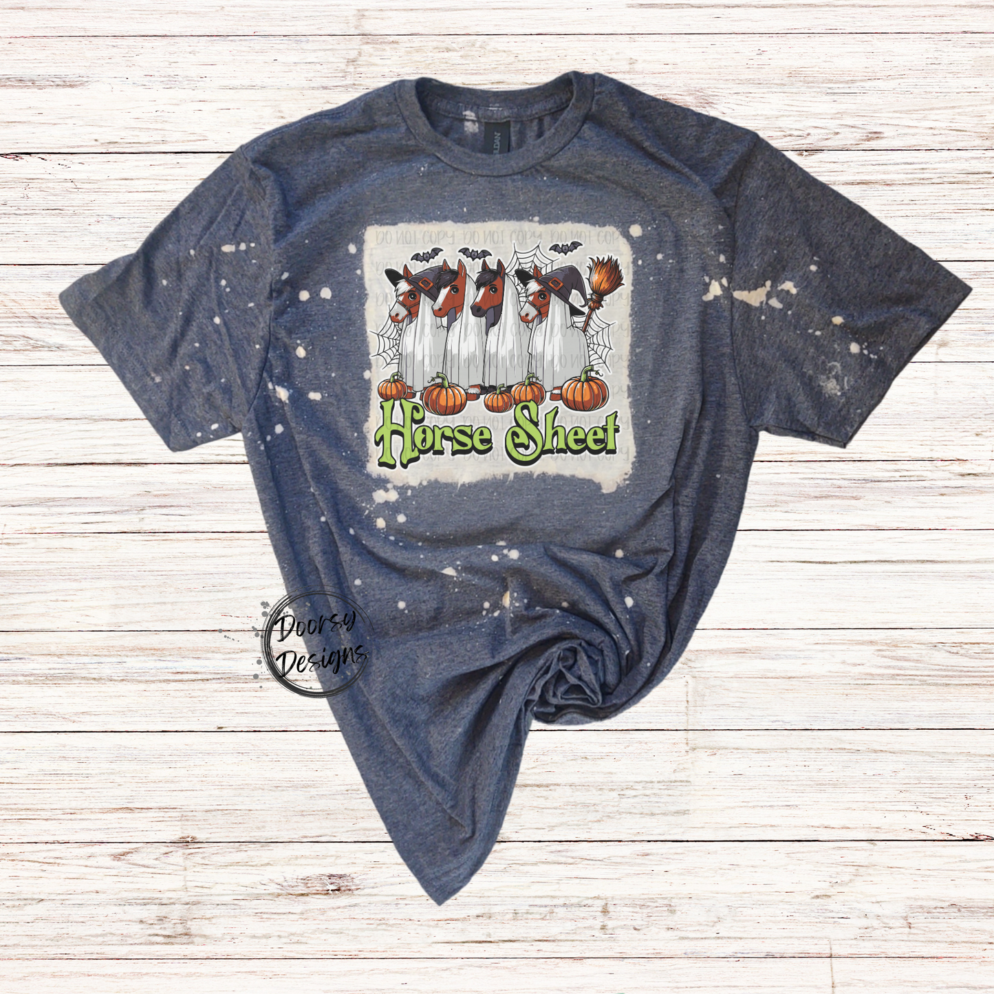 Horse Sheet Bleached Halloween Shirt