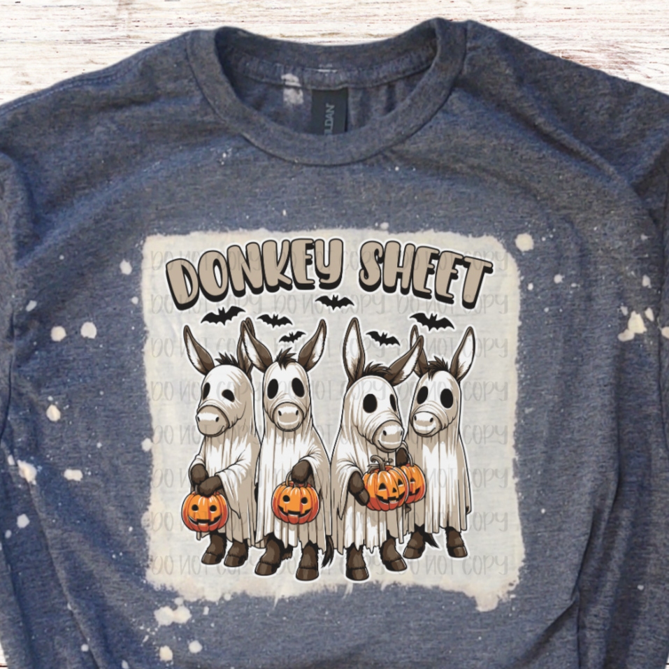 Donkey Sheet Bleached Halloween Shirt