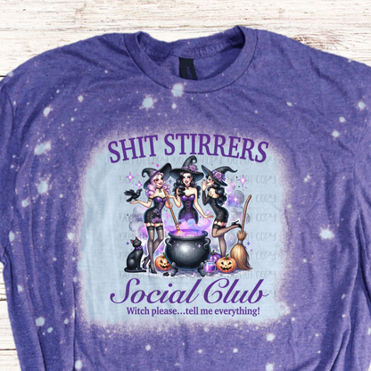 Shit Stirrers Social Club Bleached Halloween Shirt