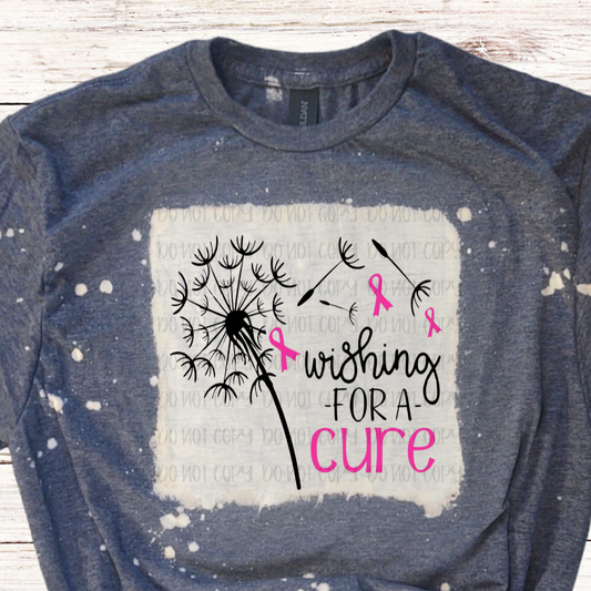 Wishing for a Cure Bleached Shirt