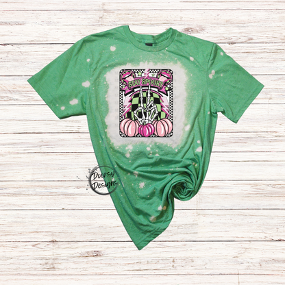 Tarot Card Stay Spooky Bleached Halloween Shirt