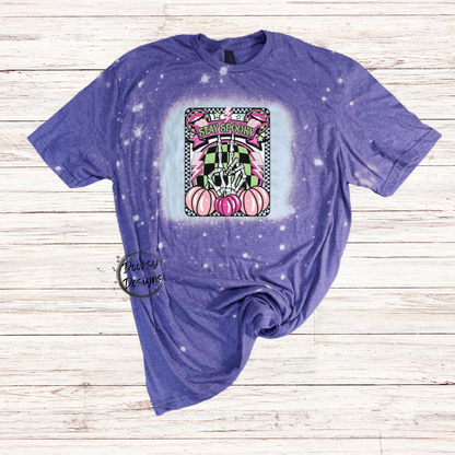 Tarot Card Stay Spooky Bleached Halloween Shirt