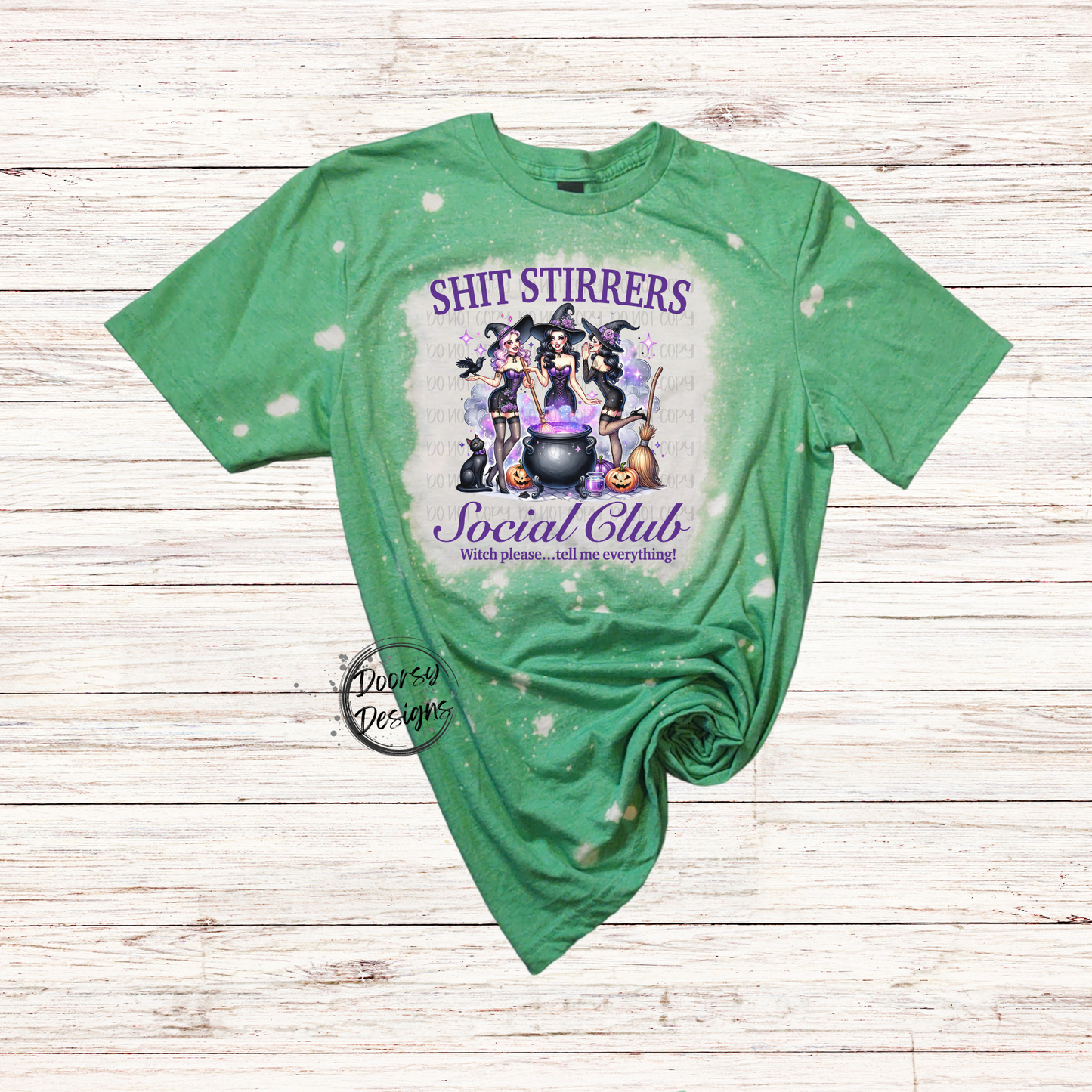 Shit Stirrers Social Club Bleached Halloween Shirt