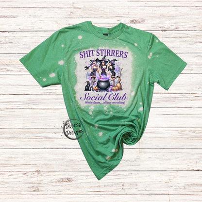 Shit Stirrers Social Club Bleached Halloween Shirt