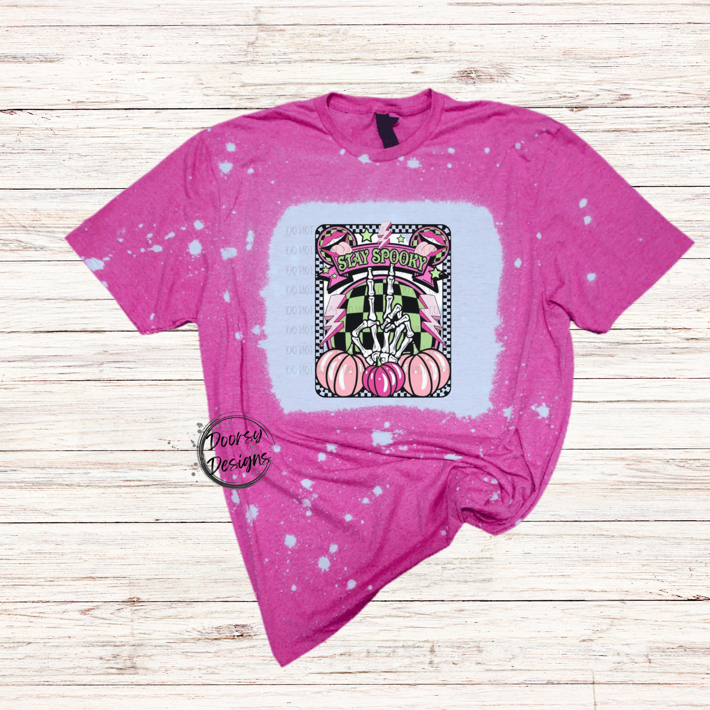 Tarot Card Stay Spooky Bleached Halloween Shirt