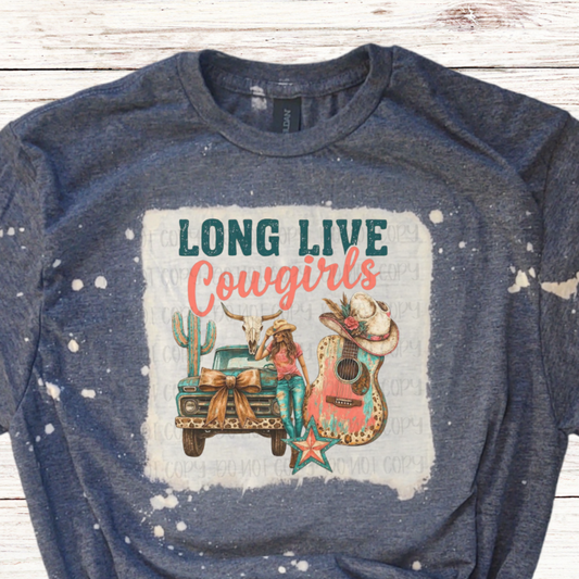 Long Live Cowgirls Bleached T-Shirt