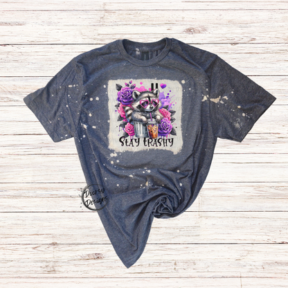Stay Trashy Raccoon Bleached T-Shirt