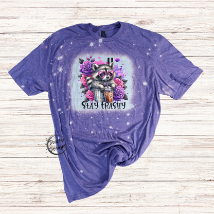 Stay Trashy Raccoon Bleached T-Shirt