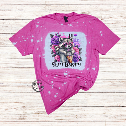 Stay Trashy Raccoon Bleached T-Shirt