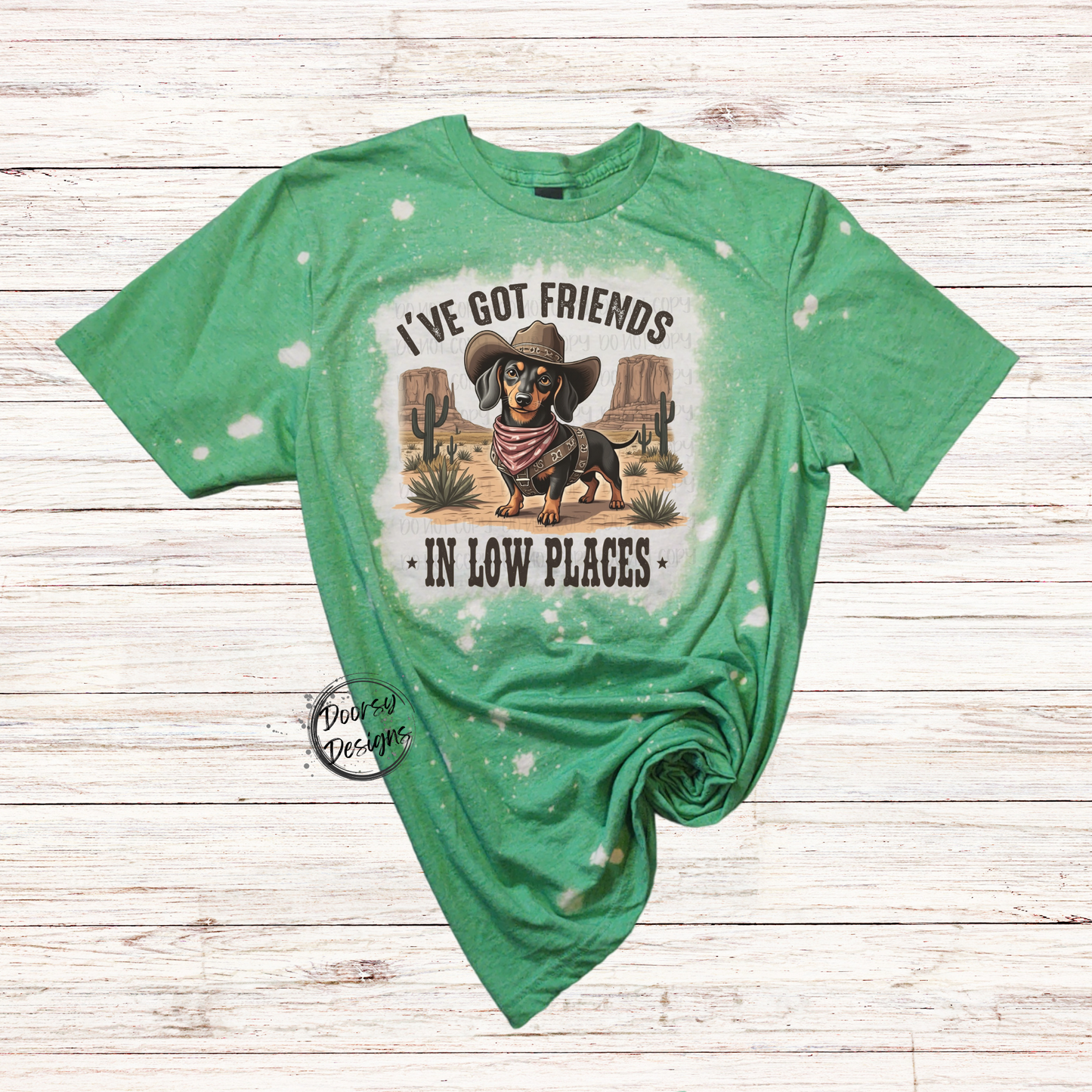 Friends in Low Places Bleached T-Shirt