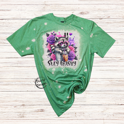 Stay Trashy Raccoon Bleached T-Shirt