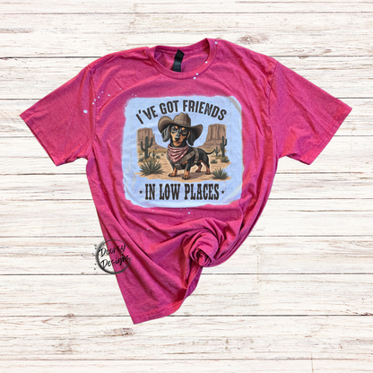 Friends in Low Places Bleached T-Shirt