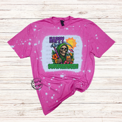 Happy Summerween Bleached T-Shirt