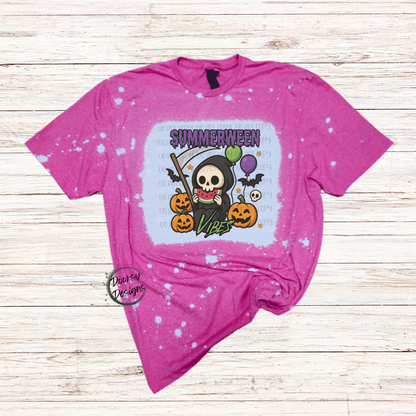 Summerween Vibes Bleached T-Shirt