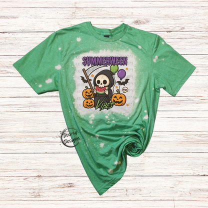 Summerween Vibes Bleached T-Shirt
