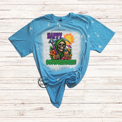 Happy Summerween Bleached T-Shirt