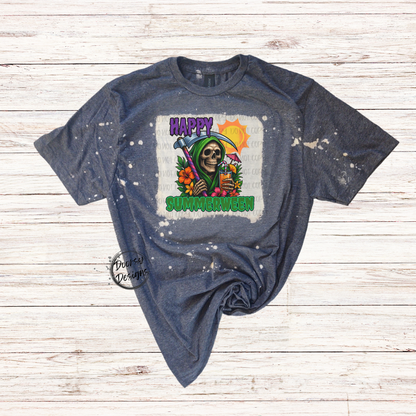 Happy Summerween Bleached T-Shirt