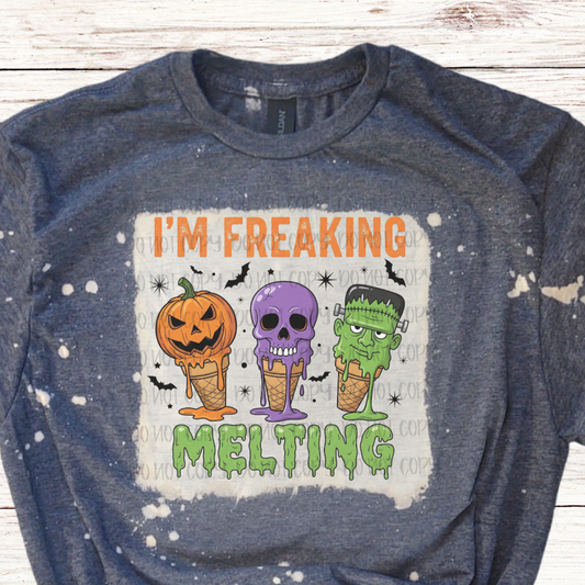 I'm Freaking Melting Bleached T-Shirt