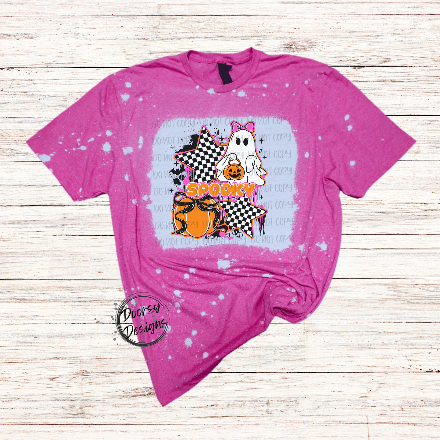 Retro Spooky Bleached Halloween Shirt