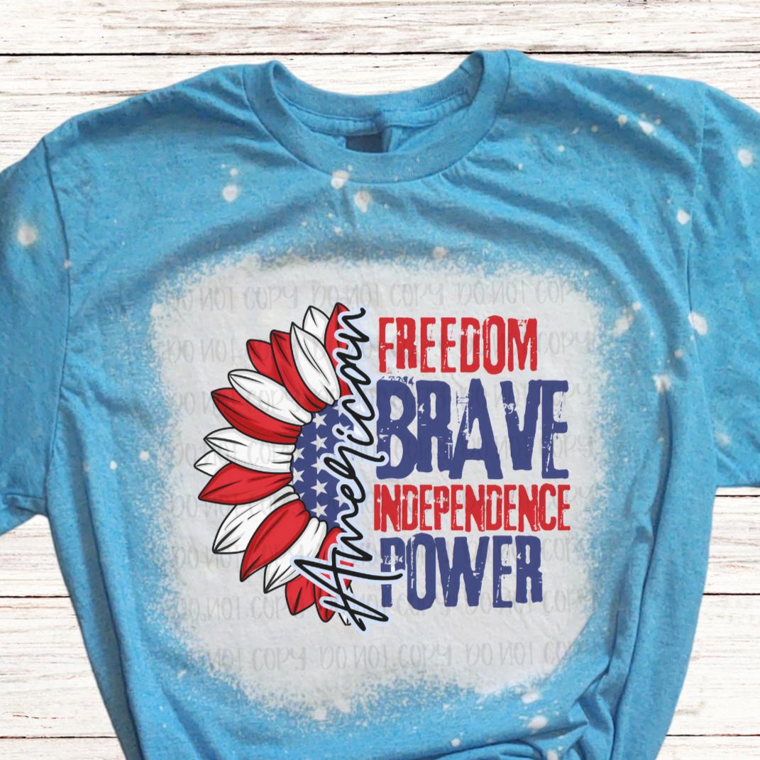 American Freedom Bleached 4th of July Shirt