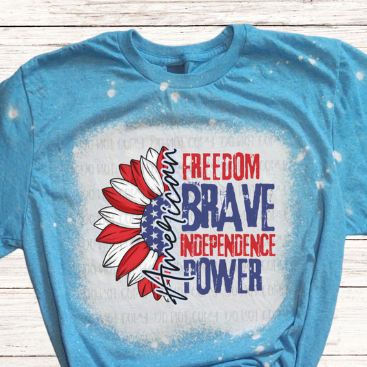 American Freedom Bleached 4th of July Shirt