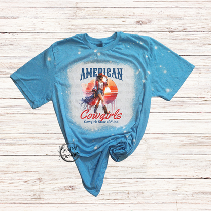 American Cowgirls Bleached 4th of July Shirt