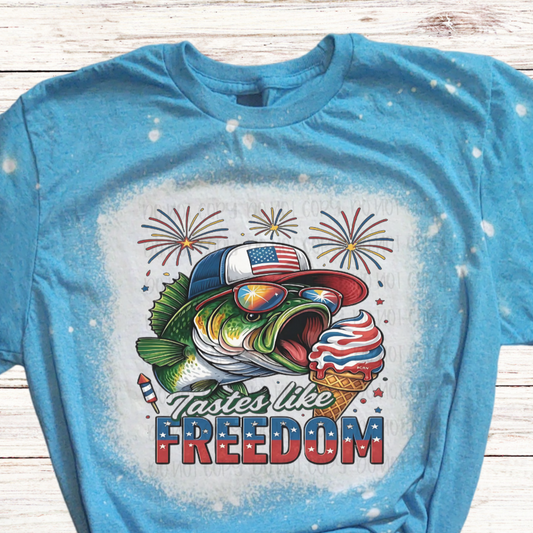 Taste Like Freedom Bleached 4th of July Shirt