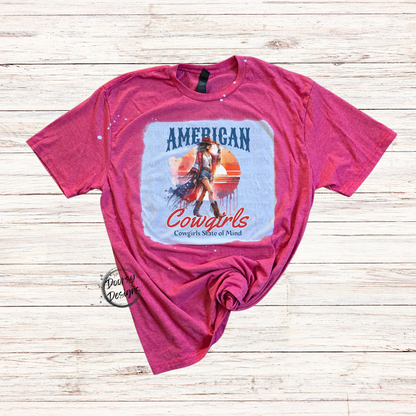 American Cowgirls Bleached 4th of July Shirt
