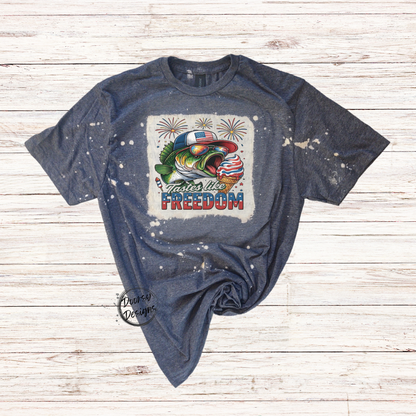 Taste Like Freedom Bleached 4th of July Shirt